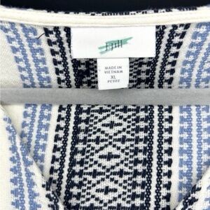 J. Jill V-Neck Blue and Black Maxi XLP